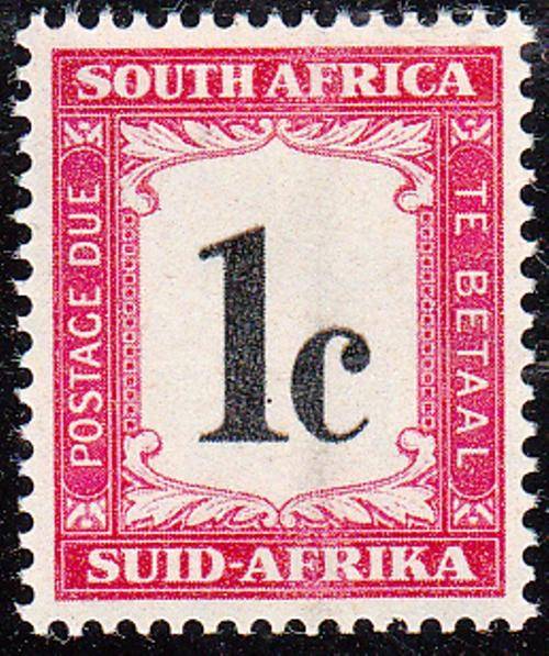 UNION OF SOUTH AFRICA 1961: 1c POSTAGE DUE STAMP  MNH (SACC44)