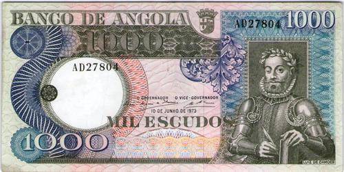 ANGOLA 1973 1000 ESCUDOS UNC BANKNOTE