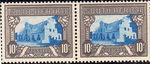 SA 1939: DEFINITIVE ISSUE PAIR 10/- STAMPS MH (SACC63a)
