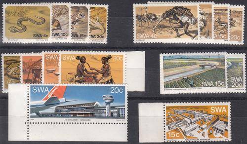 SWA SETS OF STAMPS 1976/7/8 MNH