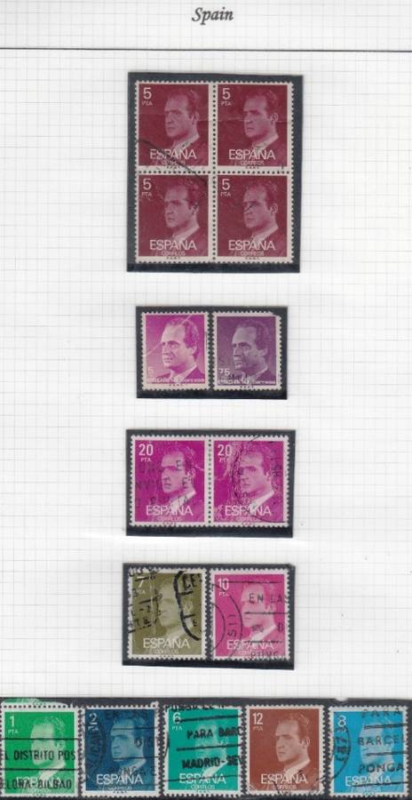 WORLD STAMPS - SPAIN - 95 USED STAMPS