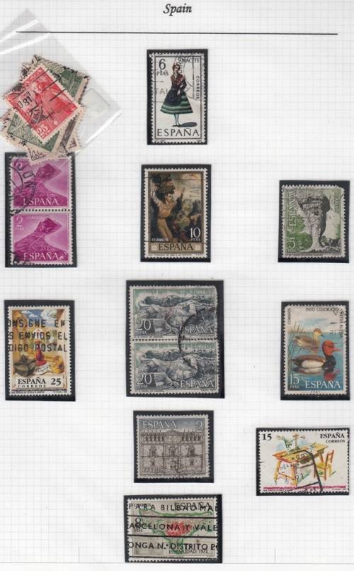 WORLD STAMPS - SPAIN - 95 USED STAMPS