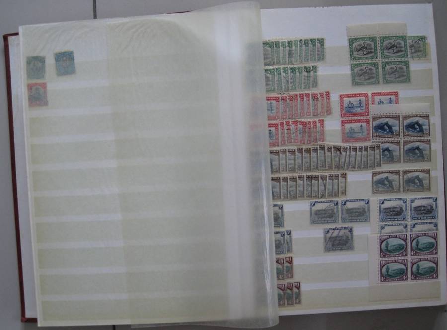 RED STAMP ALBUM 16 PAGES 32 SIDES - SWA MINT and USED - VALUEABLE EARLY (CV R3000)