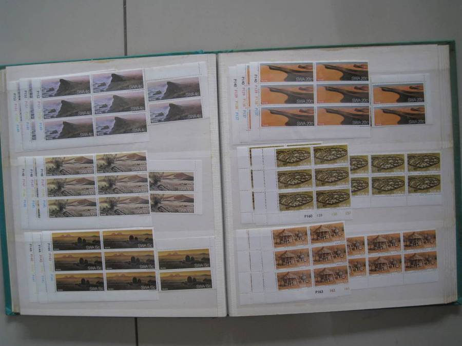 LIME STAMP ALBUM 16 PAGES 32 SIDES - SWA MINT and CTO CONTROL BLOCKS + MINISHEETS (CV R3000)