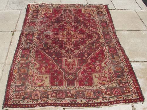 VINTAGE HANDMADE PERSIAN CARPET WITH CHARACTER