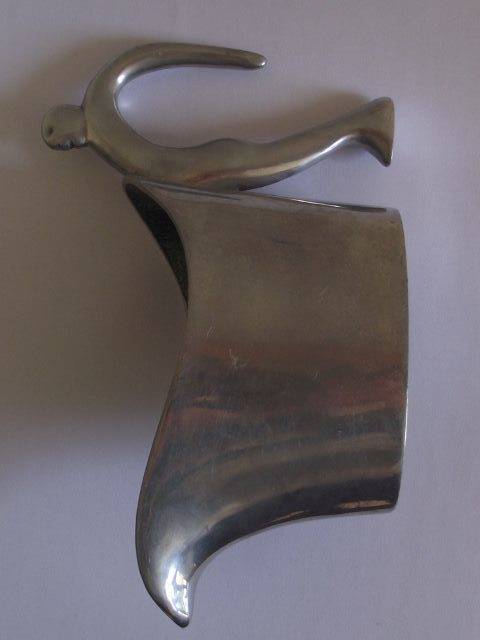 LOVELY CARROL BOYES MAN DESIGN GRAVY BOAT-ALUMINIUM