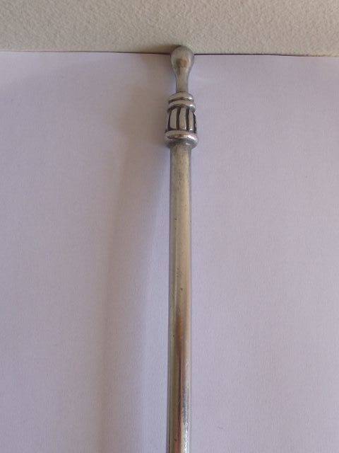 GORGEOUS CARROL BOYES STAINLESS STEEL AND PEWTER SERVING SPOON