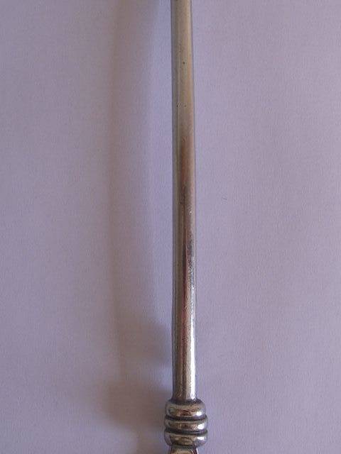 GORGEOUS CARROL BOYES STAINLESS STEEL AND PEWTER SERVING SPOON