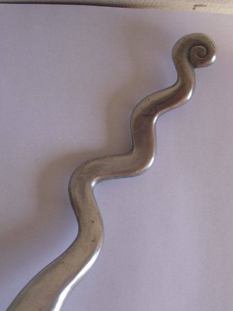 AMAZING CARROL BOYES PEWTER AND STAINLESS STEEL SOUP LADLE