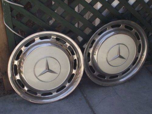 2 X VINTAGE MERCEDES BENZ WHEEL HUB CAPS