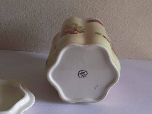 LOVELY ROYAL WORCESTER PALISSY JAM JAR, ROYALE COLLECTION FRUIT (2)