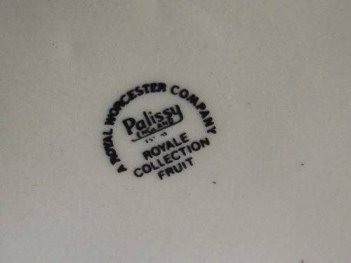 LOVELY ROYAL WORCESTER PALISSY JAM JAR, ROYALE COLLECTION FRUIT (2)