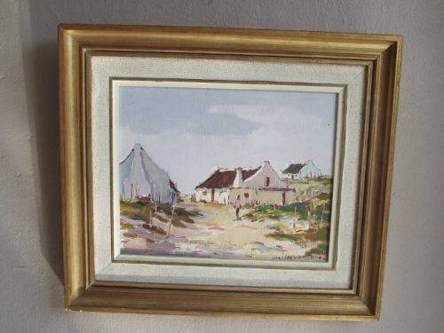 STUNNING CHARLES VAN DER MERWE PAINTING, OIL BOARD
