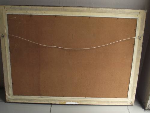 Large Helena Mommen Country Mountain Scene Signed Oil on Board Framed Signed and Dated 96