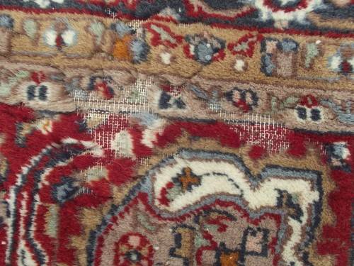 HAND WOVEN PERSIAN CARPET HAS AGE RELATED WEAR