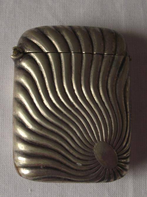 INTERESTING SILVER PLATED VESTA CASE
