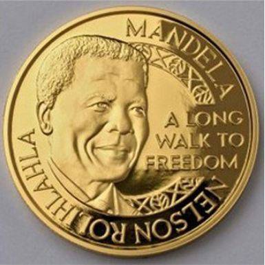 NELSON MANDELA A LONG WALK TO FREEDOM MEDALLION 24 k GOLD CLAD!!!!