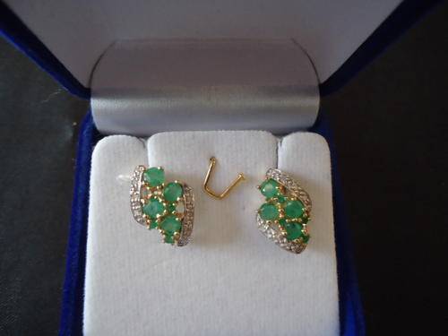 Emerald & Diamond Earrings