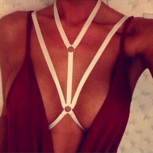 White wrap around the chest bra design lingerie size 34-36