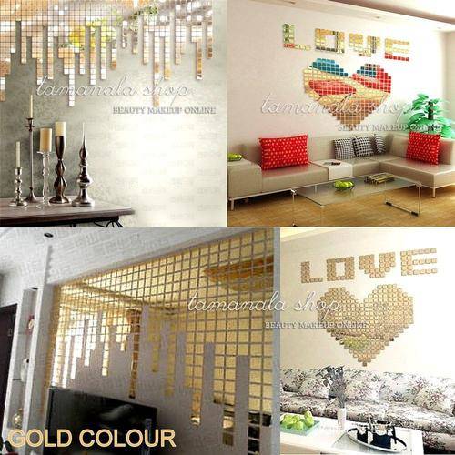Wall mirror stickers set of 100 2cm x 2cm ea  -------- 14 days to pay!!!