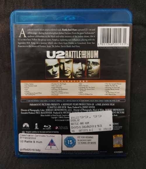 Music Blu-ray: U2 - Rattle & Hum