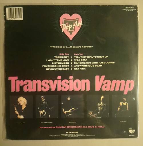 Transvision Vamp - Pop Art - Vinyl iLP - SA 1988 - LMCA 3421 - VG+/VG+