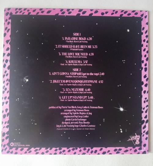Joy - Paradise Road - Vinyl LP - SA 1980 - Cafe Society - PVBL 9000