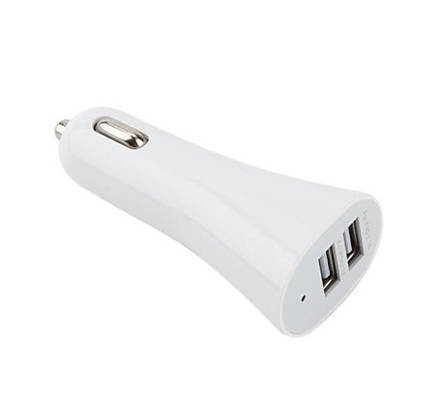 Jetline Dual USB Car Charger in White