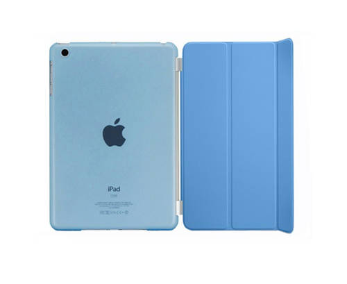 iPad Mini Smart Magnetic Case in Blue (Clear Back & Front)