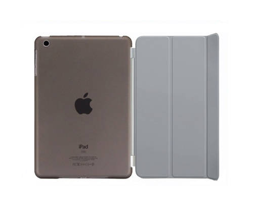 iPad Mini Smart Magnetic Case in Grey (Clear Back & Front)