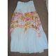 White with floral insert skirt