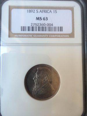 1892 Silver 1S NGC GRADED MS63