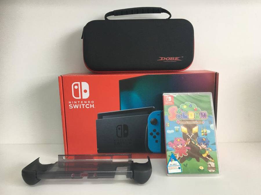 Nintendo Switch V2 Neon Blue/Neon Red Console Boxed Great Condition With Extras & Free Game!
