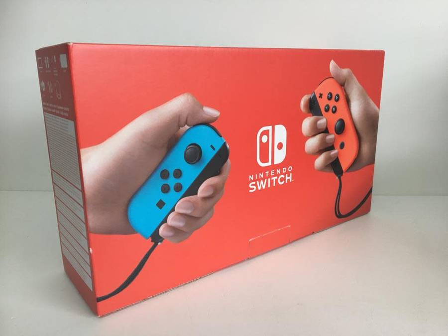 Nintendo Switch V2 Neon Blue/Neon Red Console Boxed Great Condition With Extras & Free Game!