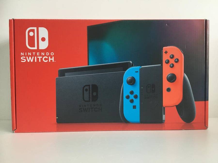 Nintendo Switch V2 Neon Blue/Neon Red Console Boxed Great Condition With Extras & Free Game!