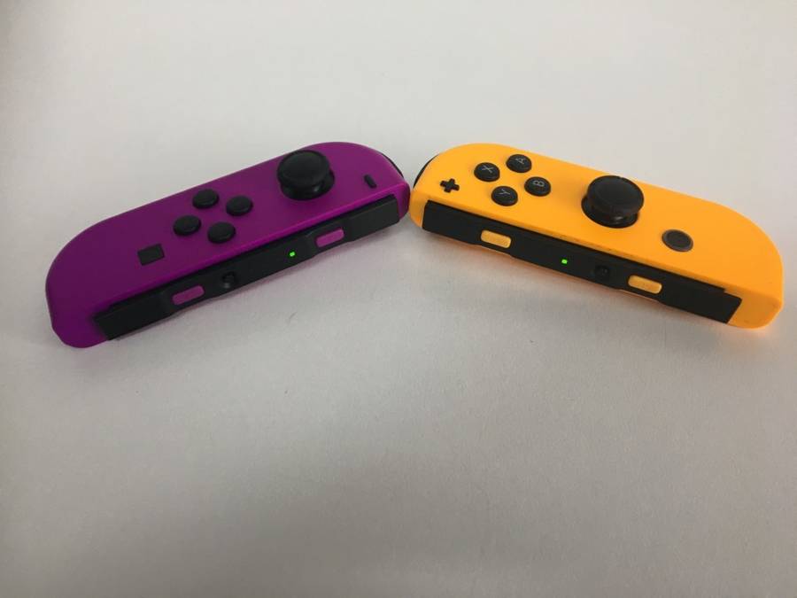 Nintendo Switch Original Joy-Con Pairs Neon Purple / Orange + Joy-Con Housing Great Condition!