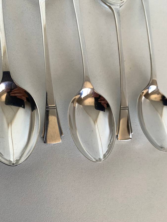 Hallmarked Sterling silver Art Deco tea/coffee spoons