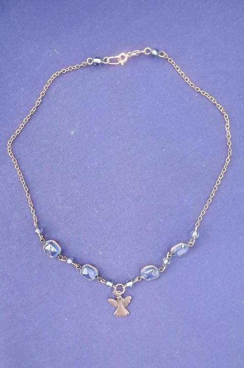 Blue Bead Necklace as per scan