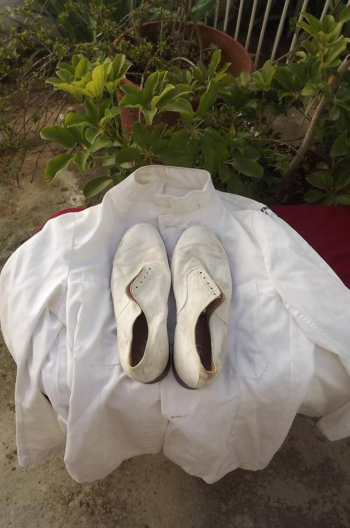 Lot of 2 South Africa CF Jackets and 1 other & 1 pair 1968 white navy shoes