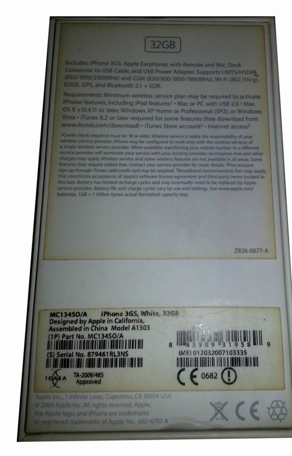 Apple iPhone 3GS White 32GB