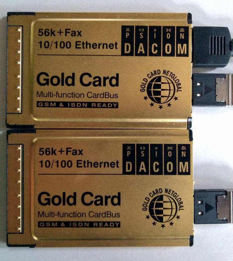 Psion Gold Card PCMCIA 56K Modem and 10/100 LAN