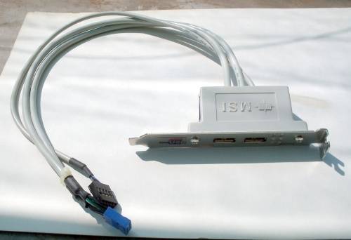 MSI 2-Port USB 2.0 Rear Bracket with 4-LED diagnostics