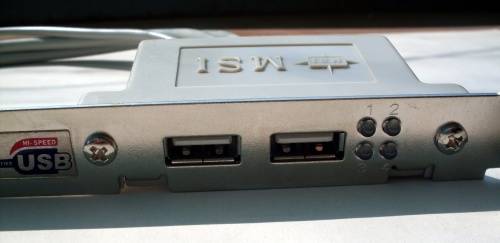MSI 2-Port USB 2.0 Rear Bracket with 4-LED diagnostics