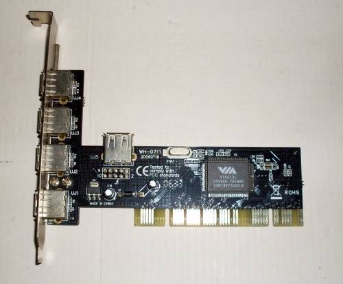 Via VT6212L 4x USB 1x USB Internal PCI Card (USB 2.0)