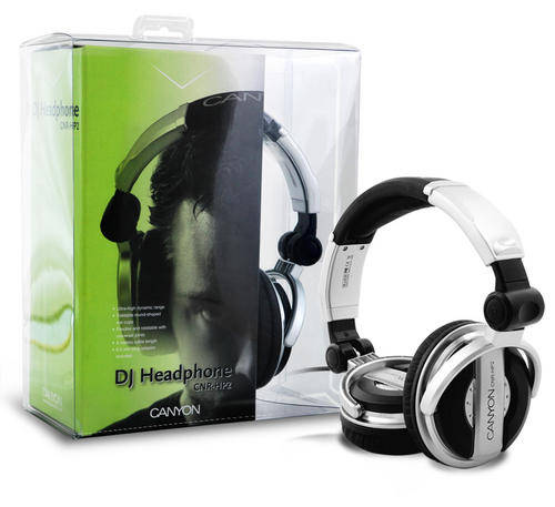 Canyon DJ Headphones Gold Plated Plugs 57mm Speakers 108dB