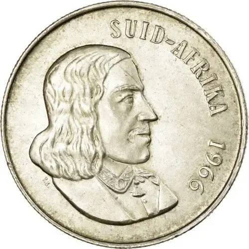 Suid Afrika 1966 Afrikaans R1 coin Silver