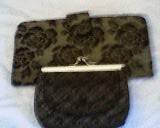 SLIM PAISLEY COTTON WALLET AND COIN PURSE.