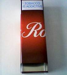 STAND UP ROTHMANS TIN. 30cm HIGH. 20s CIGARETTE PACKET DISPENSER.