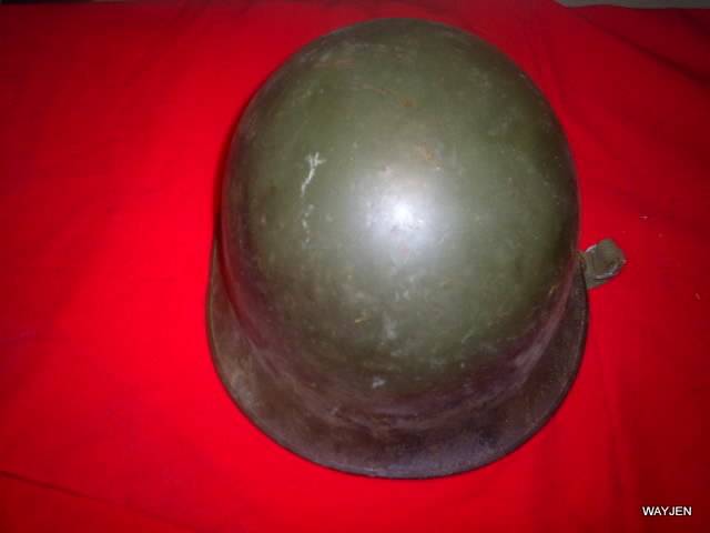 STAALDAK ARMY HELMET METAL AND INNER PLASTIC LINING. C.J. FUCHS LTD. M 1967