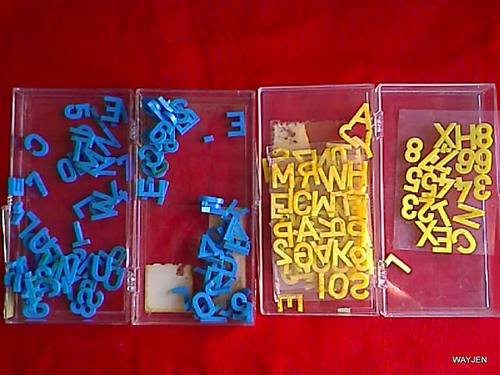 NUMBERS AND LETTERS FOR NAMES OF MOVIES. SIZE OF LETTERS ABOUT 2cm HIGH.